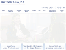 Tablet Screenshot of owenbylaw.com